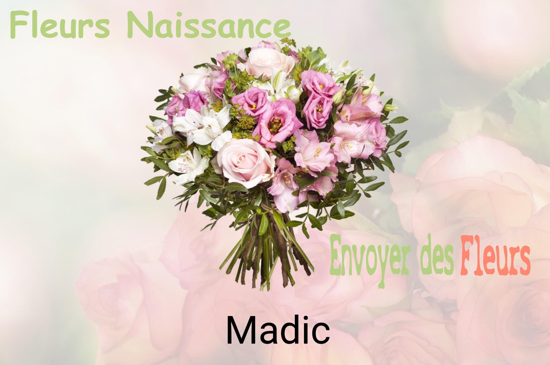 Bouquet de fleurs de naissance livré à Madic